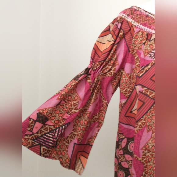 Desigual off shoulder boho peasant blouse top M - Picture 2 of 11